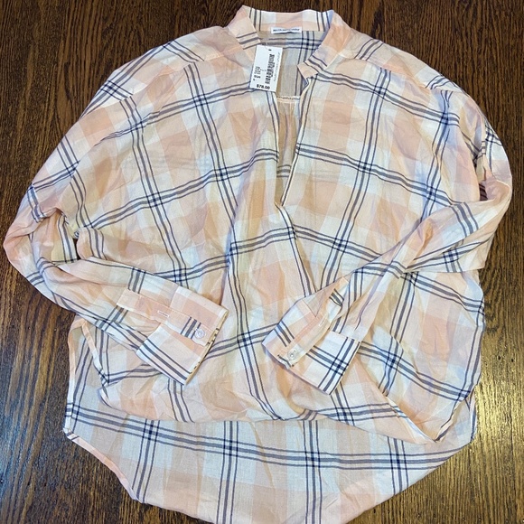 NWT South Moon Under Plaid Surplice Top - Picture 3 of 7